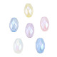 Rainbow Iridescent Plating Acrylic Beads OACR-N010-076-2