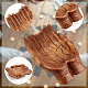 Decoraciones de exhibición de mano de buda de madera AJEW-WH0304-38-4