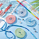 Pandahall elite 12 ensembles 12 couleurs cordon élastique en polyester sans lacet AJEW-PH0004-36-5