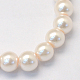 Backen gemalt pearlized Glasperlen runden Perle Stränge HY-Q003-14mm-41-2