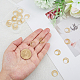 DICOSMETIC 20Pcs Filigree Connector Charm Hollow Filigree Pendant Golden Flat Round Charms Laser Cut Connector Dangles Pendants Supplies Stainless Steel Link Charms for DIY Jewelry Making STAS-DC0011-42-3