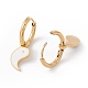 Enamel Yin Yang Dangle Hoop Earrings and Pendant Necklace SJEW-E043-04-4