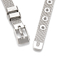 Alloy Rhinestone Snap Cord Bracelet Making BJEW-S136-06-7