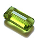 模造オーストリアクリスタルビーズ  グレードAAA  多面カット  長方形  黄緑  10x15.5x7mm  穴：0.9~1mm SWAR-F081-10x16mm-17-1