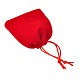 ベルベットの巾着袋のアクセサリーバッグ  レッド  100x78mm TP-E002-2-2