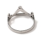 201つのステンレス鋼の指輪  混合形状  ステンレス鋼色  内径：16~20mm RJEW-Z027-02P-4