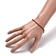 Mini bracciali elasticizzati con perline in agata rossa naturale BJEW-JB07669-05-3
