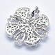 925 Sterling Silver Cubic Zirconia Brooch Findings STER-G026-07P-2