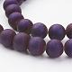 Electroplated Natural Agate Bead Strands G-P222-01-3