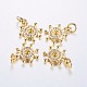 Long-Lasting Plated Brass Micro Pave Cubic Zirconia Charms ZIRC-F069-47G-1