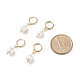 Boucles d'oreilles créoles pendantes en perles naturelles EJEW-JE04964-5