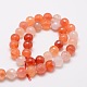 Dyed Natural Agate Faceted Round Beads Strands G-E320B-8mm-03-2