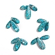 Synthetic Brass Line Turquoise Pendants G-F426-01K-1