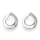 Rhodium Plated 925 Sterling Silver Micro Pave Cubic Zirconia Charms STER-T004-18P-2
