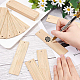 BENECREAT 24Pcs Blank Bamboo Bookmark Unfinished Bamboo Hanging Tags 2mm Thick Rectangle Wood Tags with Holes for Engraving Painting DIY FIND-BC0003-45A-3