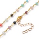 Facettierte Glasperlen Armband & Halskette Schmucksets necklace SJEW-JS01160-4