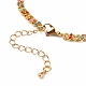 Two Tone Handmade Brass Curb Chain Bracelet Makings X-AJEW-JB00850-04-2