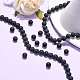 Chapelets de perles perles en agate noire naturelle G-H1617-3