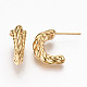 Brass Half Hoop Earrings KK-R117-027-NF-3