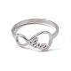 201 Stainless Steel Infinity Love Adjustable Ring for Women RJEW-C045-03P-2