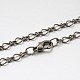 Brass Figaro Chain Necklaces MAK-J009-16B-1