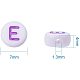 PandaHall About 1000 Pcs 7mm Acrylic Alphabet Letter Beads A-Z Flat Round Spacer Bead for Jewelry Making SACR-PH0003-03-3