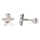 201 Stainless Steel Barbell Cartilage Earrings EJEW-R147-01-4