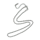 男性女性用ステンレススチールロープチェーンネックレス304個。  ステンレス鋼色  15.98インチ（40.6cm） NJEW-YW0001-19-1