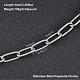 Unicraftale environ 1 m chaînes de trombones chaînes de câble en acier inoxydable chaîne de câble allongée chaînes en métal pour les femmes collier à faire soi-même fabrication de bijoux couleur acier inoxydable STAS-WH0021-02P-2