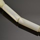 Natural White Mother of Pearl Shell Column Beads Strands SSHEL-E551-34-1