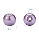 Benecreat環境に優しい染めガラスパールラウンドビーズ  紫色のメディア  6mm  穴：1.2~1.5mm  約400個/箱 HY-BC0001-6mm-RB116-4