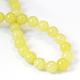 Jade naturel de citron chapelets de perles rondes G-E334-10mm-07-3