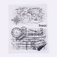 シリコーン切手  DIYスクラップブッキング用  装飾的なフォトアルバム  カード作り  世界地図  透明  9~83x28~125mm X-DIY-L010-Y42-1