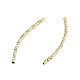 Brass Curved Tube Beads KK-N259-38B-01-1
