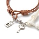 Bracelets réglables en corde de polyester ciré coréen BJEW-TA00001-2