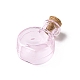 Flat Round Miniature Glass Bottles GLAA-H019-05G-2