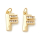 Rack Plating Eco-friendly Brass Micro Pave Clear Cubic Zirconia Charms KK-D072-01G-F-NR-1