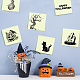 GLOBLELAND Halloween Clear Stamps Crow Broom Tombstone Pumpkin Silicone Clear Stamp Seals for Cards Making DIY Scrapbooking Photo Journal Album Decoration DIY-WH0167-56-914-4