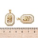 Латунные микро проложить кубического циркония подвески KK-U070-16G-3
