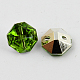 2-Hoyo botones de octágono de acrílico Diamante de imitación de Taiwán BUTT-F016-25mm-38-2