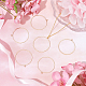 Dicosmetic 20 pz anello cerchio forma fascino aperto sul retro lunetta fascino cornici in resina cava con anello fiore pressato stampo in resina foto medaglione pendente per artigianato fai da te creazione di gioielli KK-DC0001-69-4