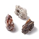 2インチの天然メキシコ瑪瑙の彫刻  置物  ホームディスプレイ装飾  兎  24.5~26x46~48x28.5~30mm G-E582-06-1