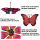 Crafans 3d 3pcs 3 Stil Schmetterling & Blume Eisenornamente AJEW-CF0001-12A-3