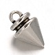 Tibetan Style Alloy Cone/Spike/Pendulum Charms PALLOY-ZN92023-AS-RS-1