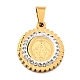 Ion Plating(IP) 304 Stainless Steel Pendant with Crystal Rhinestone STAS-H182-05B-G-1