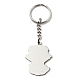304 Schlüsselanhänger aus Edelstahl mit Emaille KEYC-Z003-01P-2