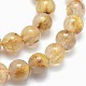 Brins de perles de quartz rutées en or naturel de qualité aa G-I206-34-8mm-4