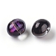 Perles ovales en verre cristal semi-plaqué X-EGLA-F027-C01-2