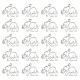 UNICRAFTALE 20pcs Elephant Hollow Charms 201 Stainless Steel Pendants Hypoallergenic Metal Animal Charms for Bracelets Necklace Jewelry Crafts Making STAS-UN0036-46-1