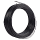 PandaHall 200yards/roll Garden Twist Ties 1mm Training Wire Black Metallic Twist Cable Cord Wire Ties Reusable Fastening for Party Candy Bags Garbage Bags MW-PH0001-01B-1